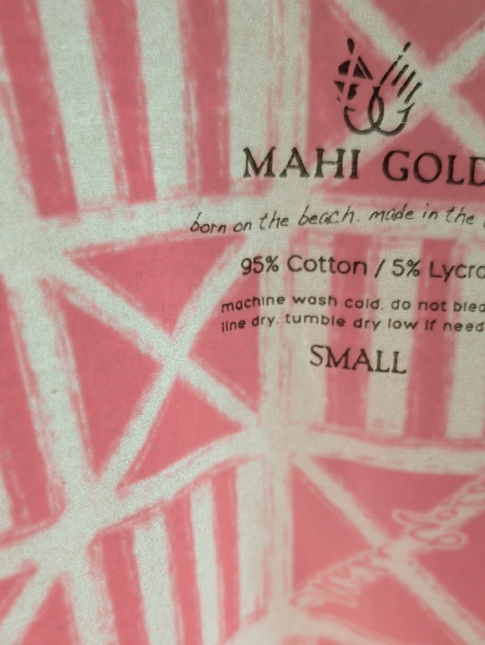 MAHI GOLD Pink and White Geometric Dress - Picture 4 of 4